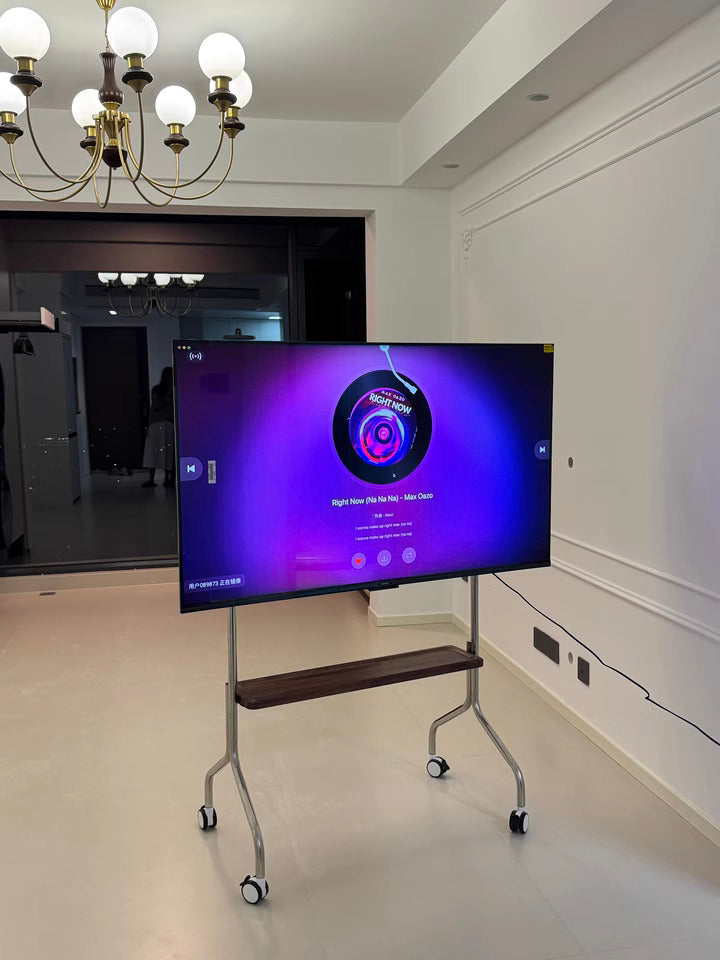 Studio One TV TROLLEY stand Mount Bracket Stainless Steel with Shelf 32 to 65 inch