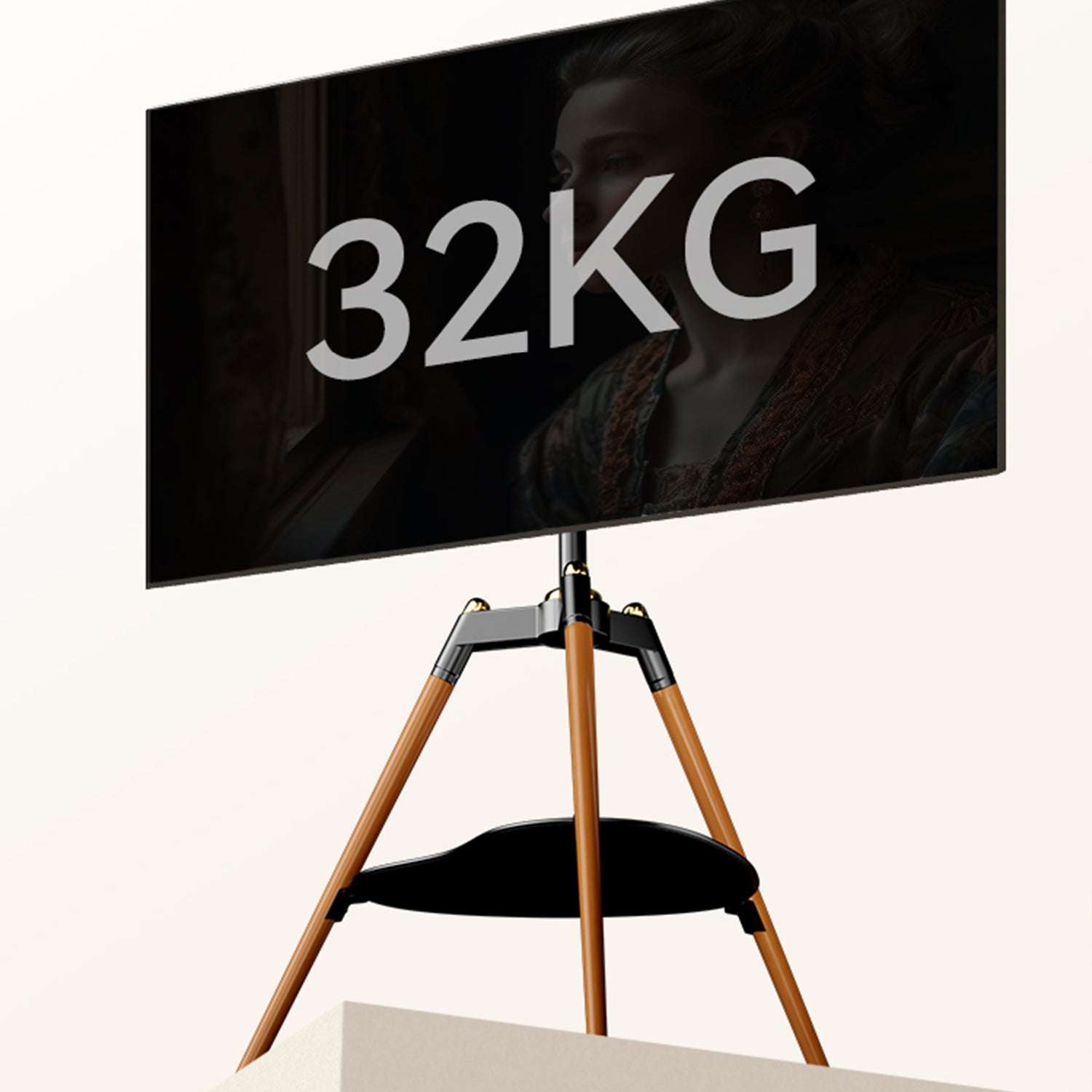 Iron tray style with four-legged beech wood stand Mount Bracket