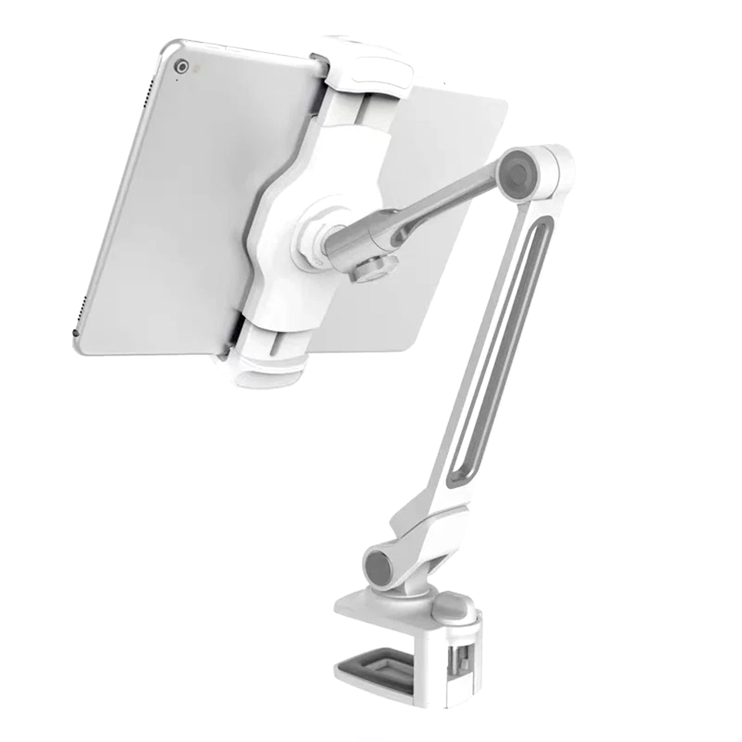 White Clamp-On Quick-Release Tablet & Phone Stand LD-205W