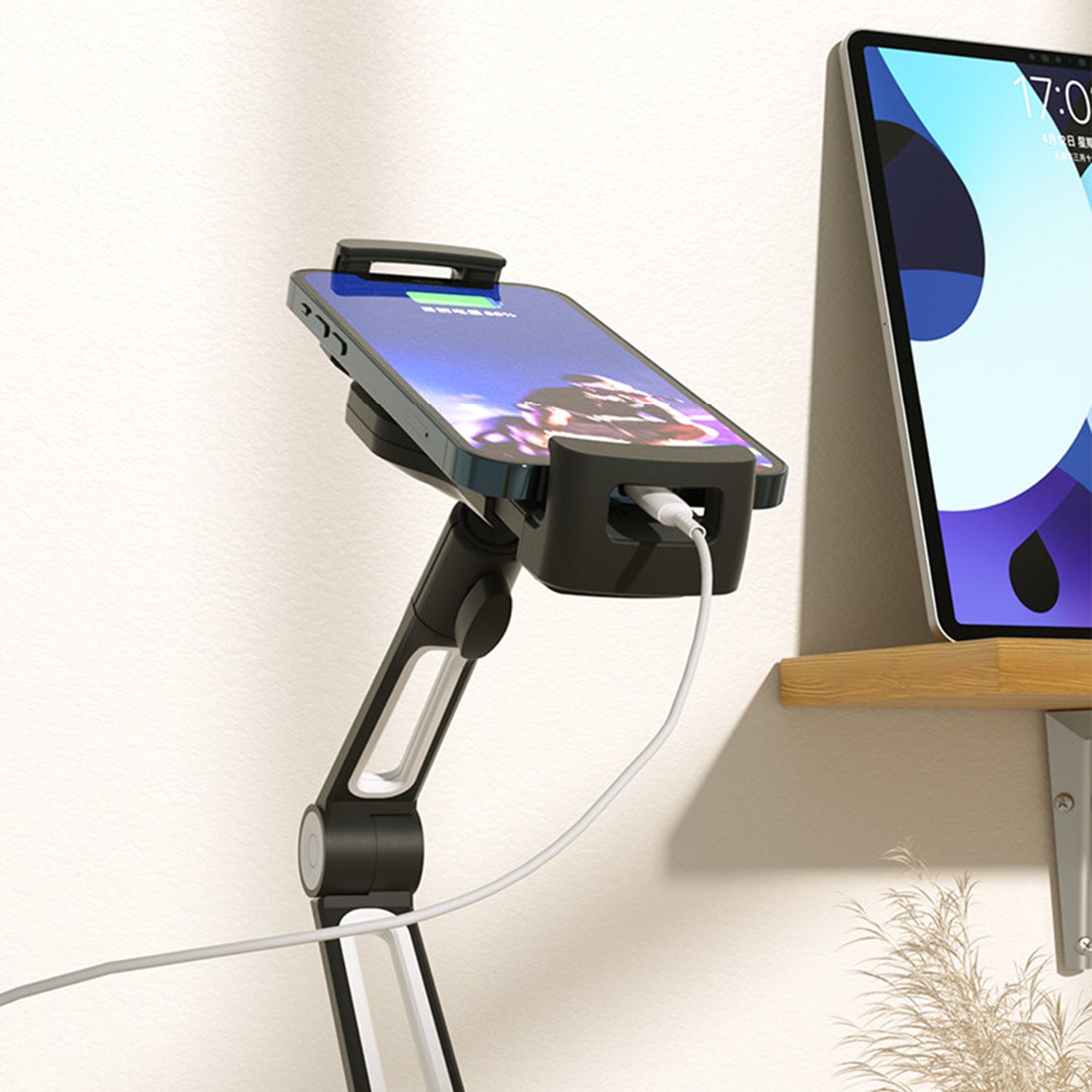 Clamp-On Quick-Release Tablet & Phone Stand LD-205B
