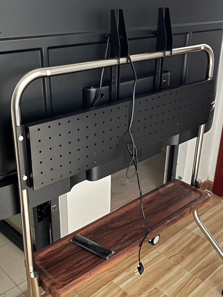 Studio One TV TROLLEY stand Mount Bracket Stainless Steel with Shelf 32 to 65 inch