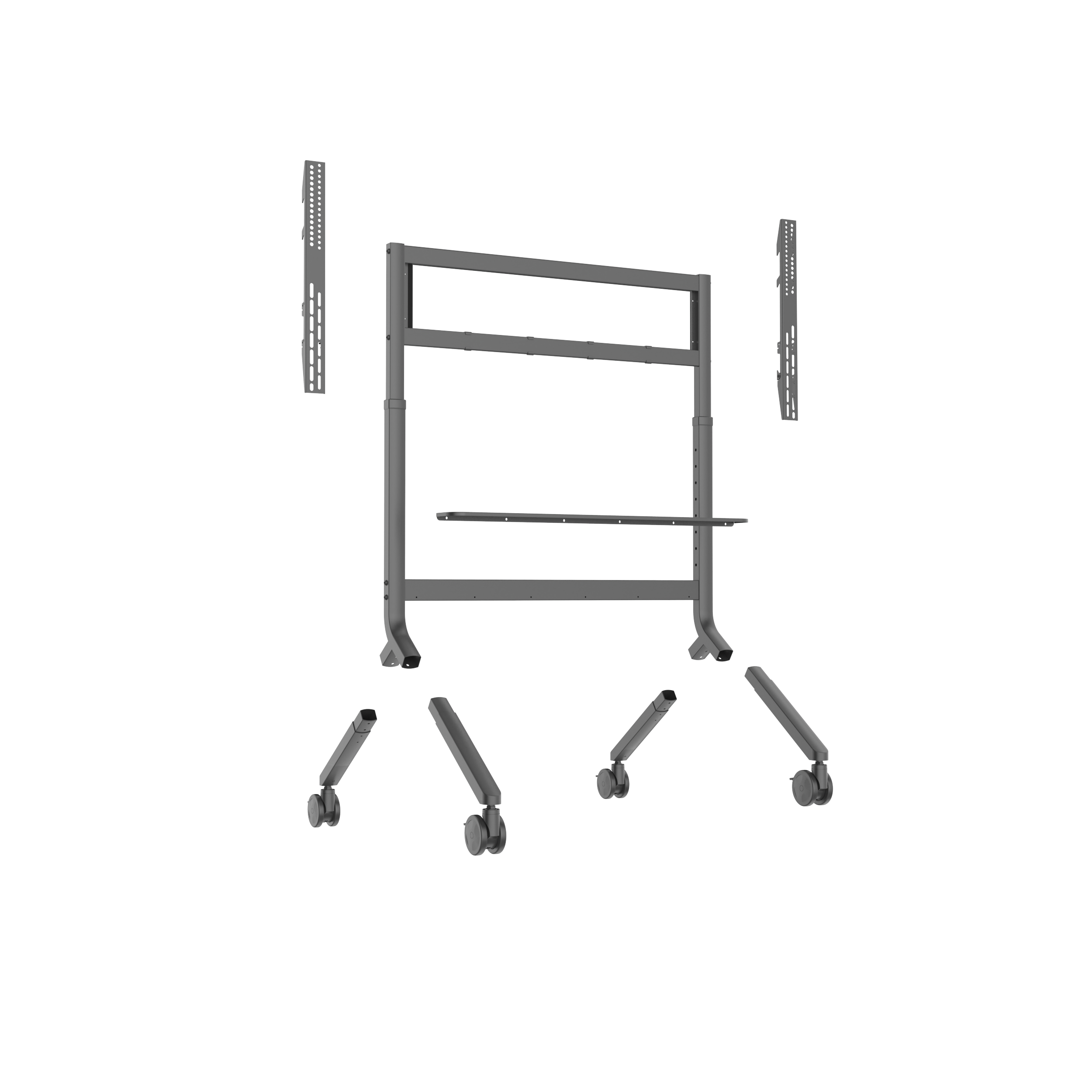 2026 NB P100 Height Adjustable Mobile Cart 65"-90" Large Screen Mobile Stand Outdoor Wheel