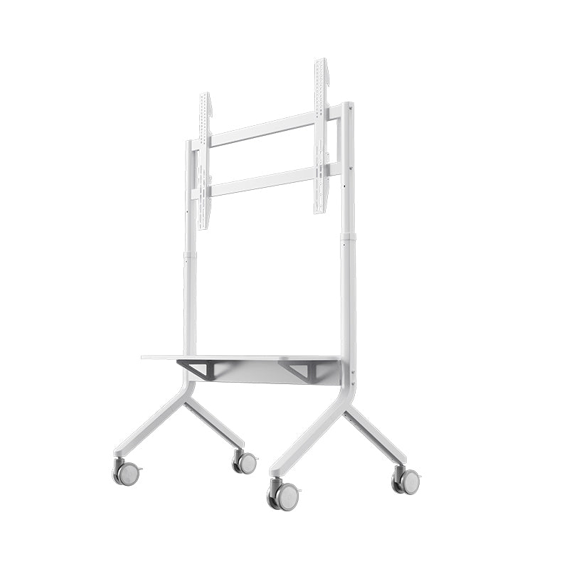 2026 NB P150 Electric Motorized Mobile TV Cart for 65-90" Screens Touch Panels Large Shelf Space