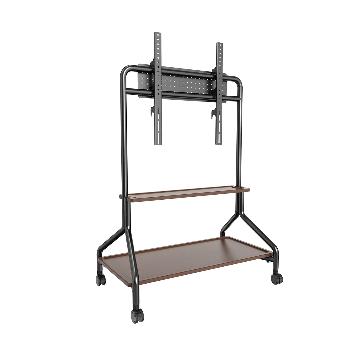 Rolling TV Stand with Storage Shelves for 32-75 Inch TVs