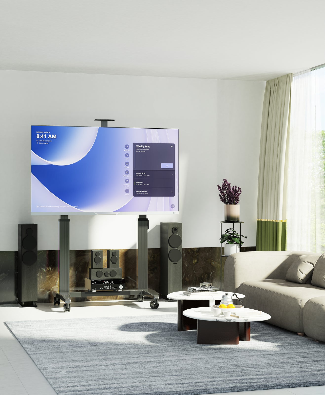 2024 Model T100 Electric Dual Column Lift Heavy Duty Height Mobile Cart Mount Bracket