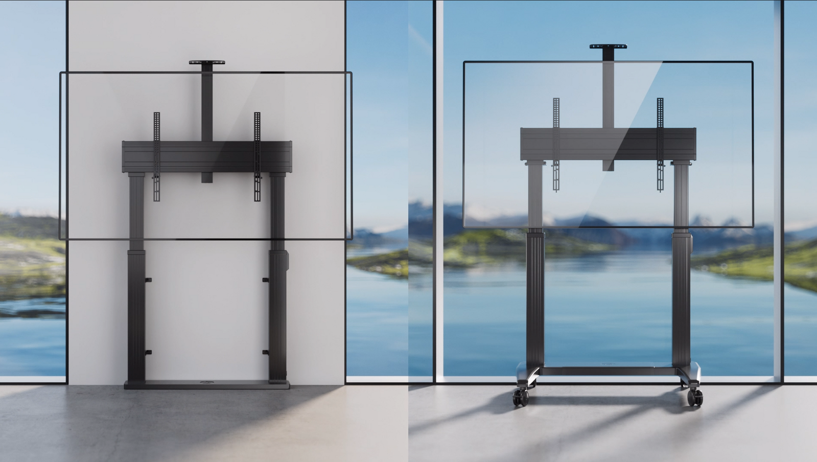 2024 Model T100 Electric Dual Column Lift Heavy Duty Height Mobile Cart Mount Bracket