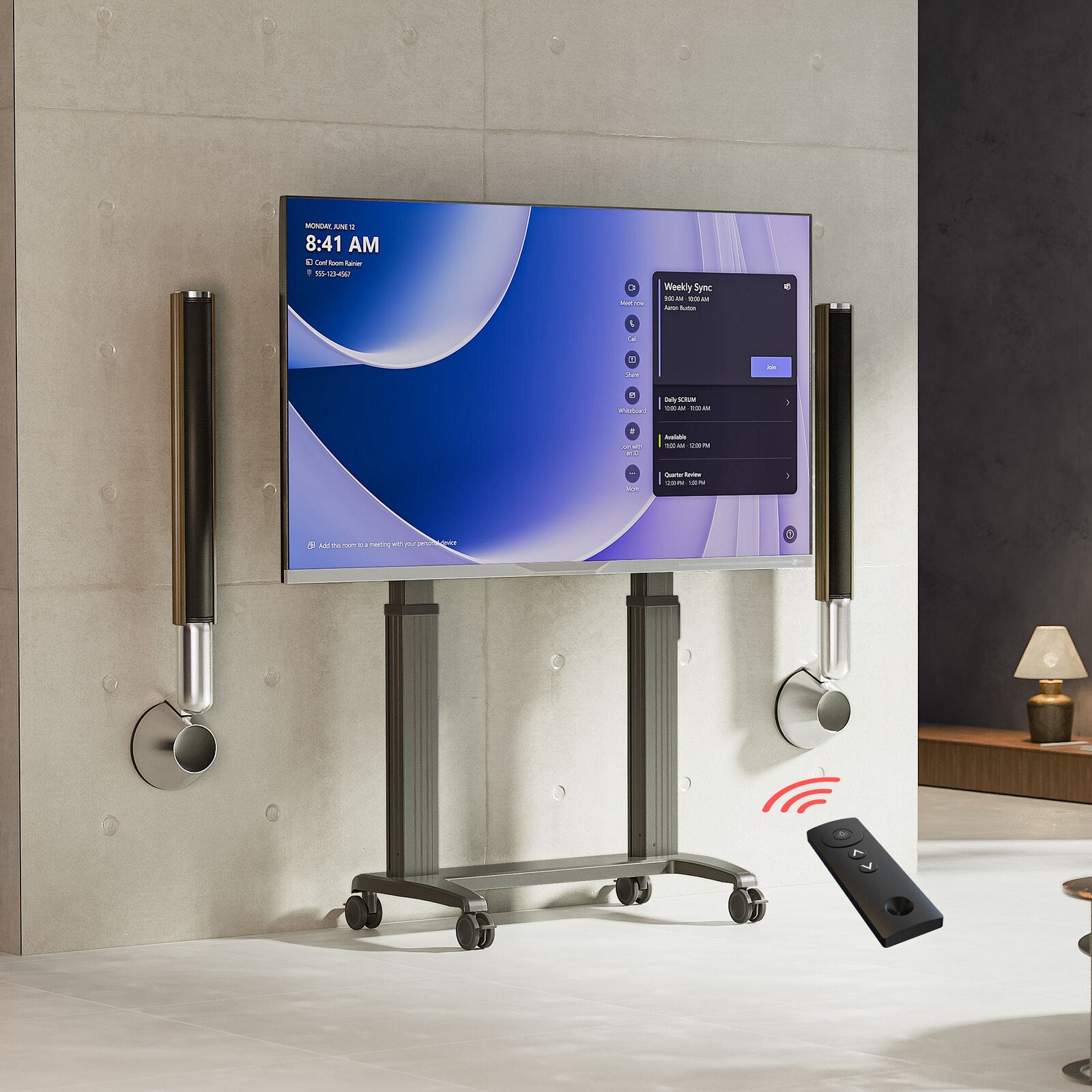 NB T70 Electric TV Stand For Touch panels to 136kg