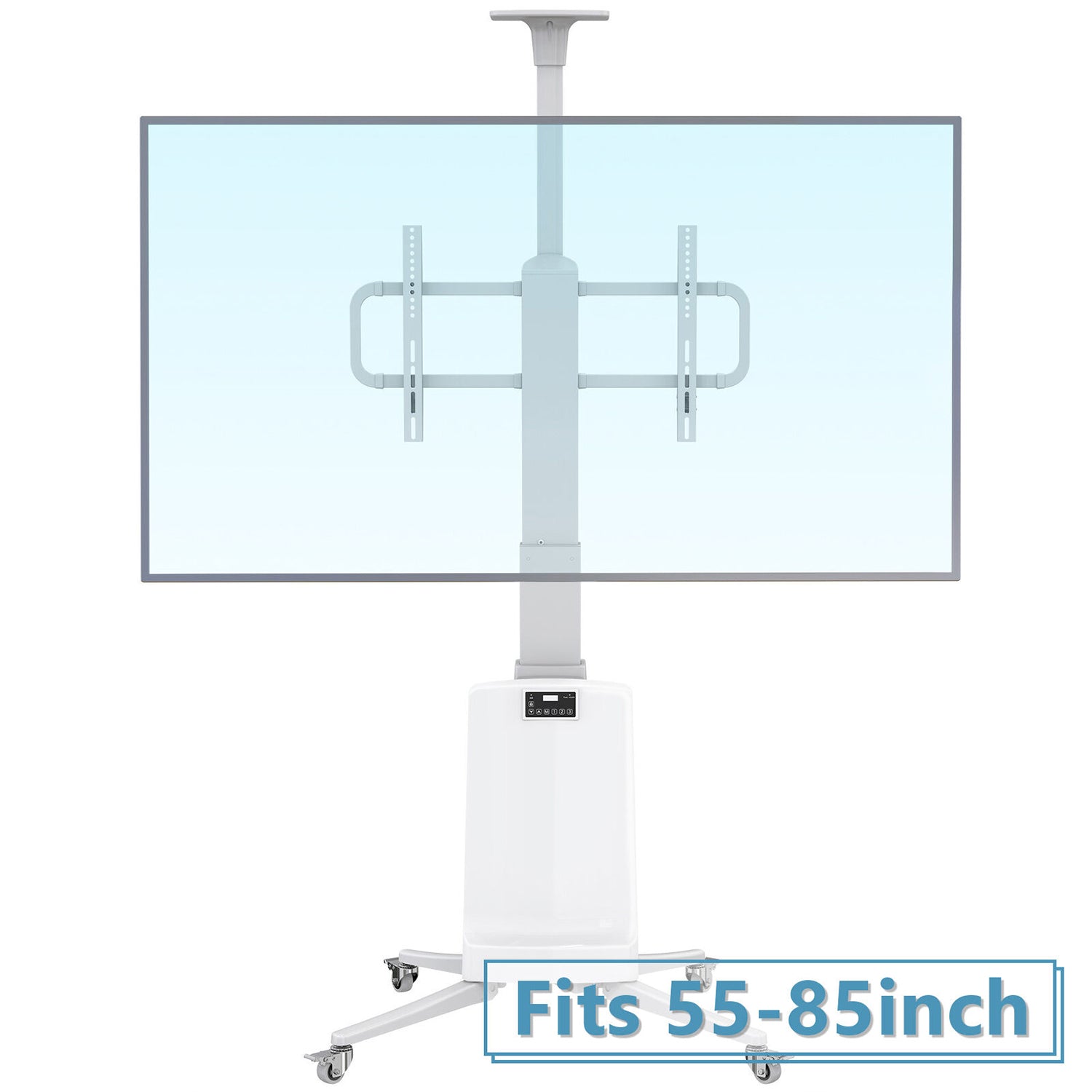 Mobile TV Stand Mount Bracket TW85 - Electric Height Adjustment 68kg capacity