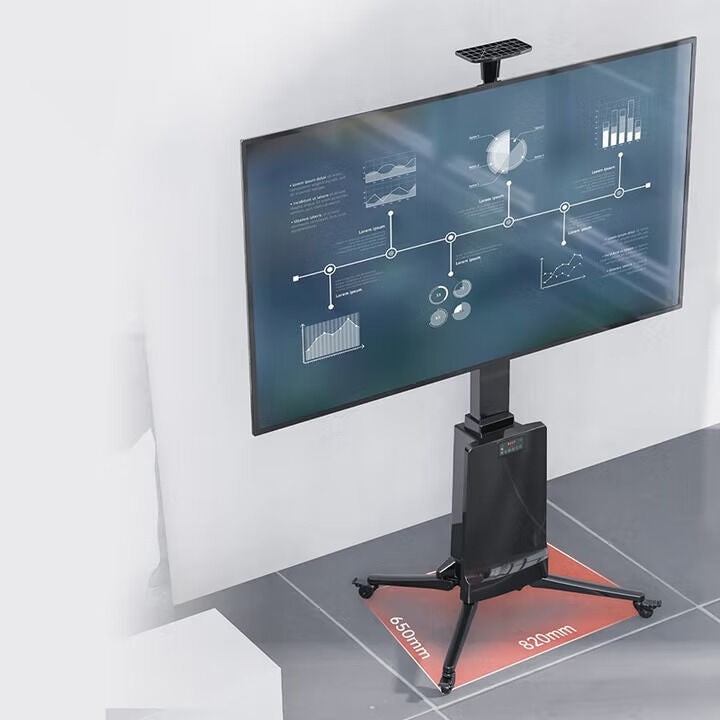 Mobile TV Stand TW85 - Electric Height Adjustment 68kg capacity