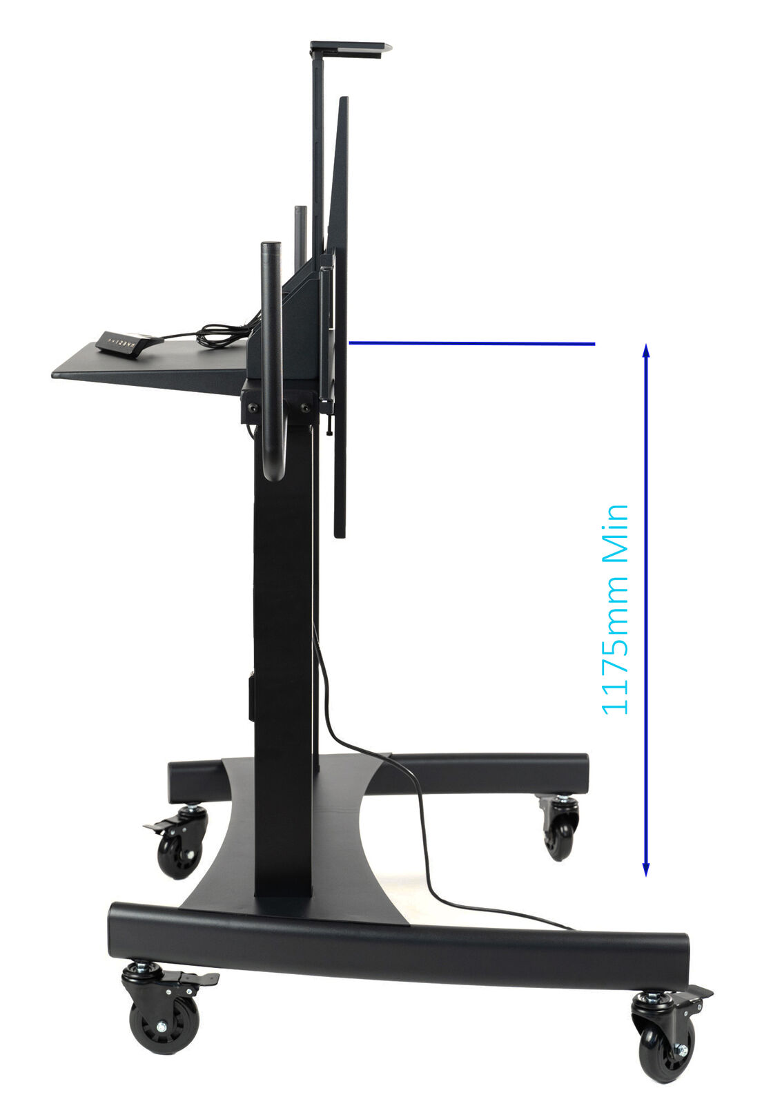 TW50-Xrta Tall Electric Vertical Lift Touch Screen Mount in Black