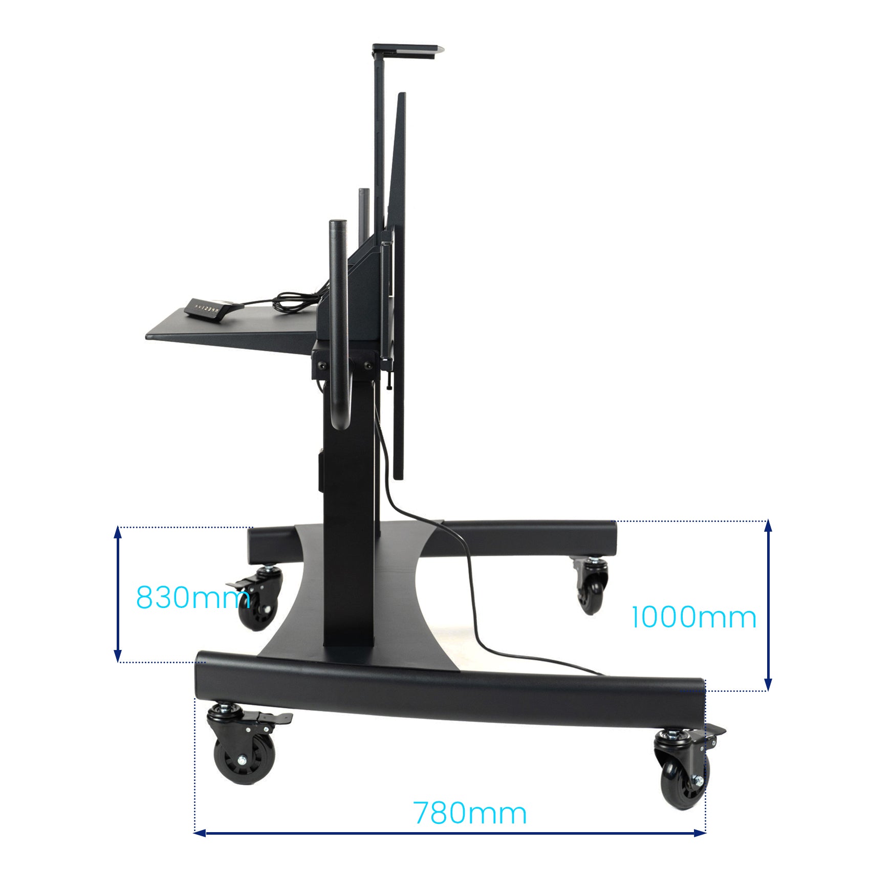 TW50 Electric Vertical Lift Touch Screen Tv Mount Mount Bracket 100 inch Extra Low 750mm