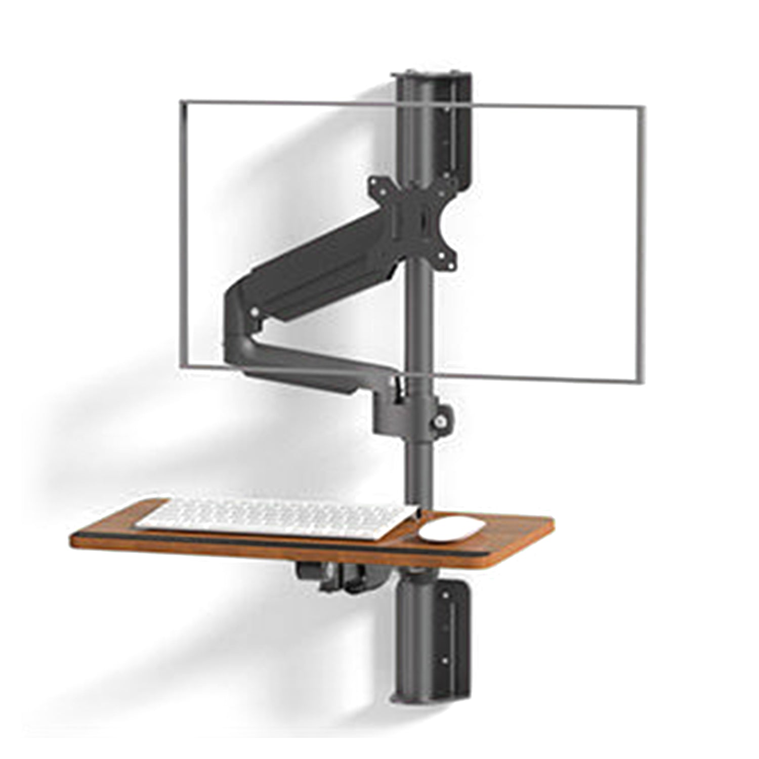 Dualhold wall mount for screen and keyboard