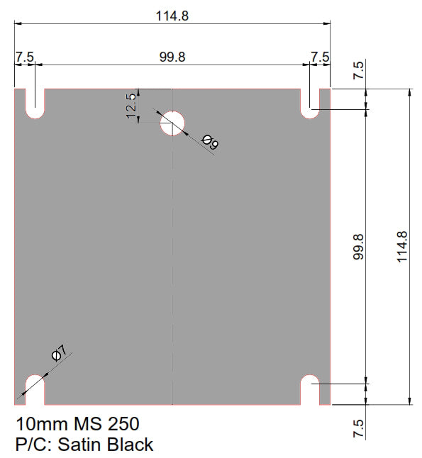100 x 100 VESA Mount Weight Plates 1kg