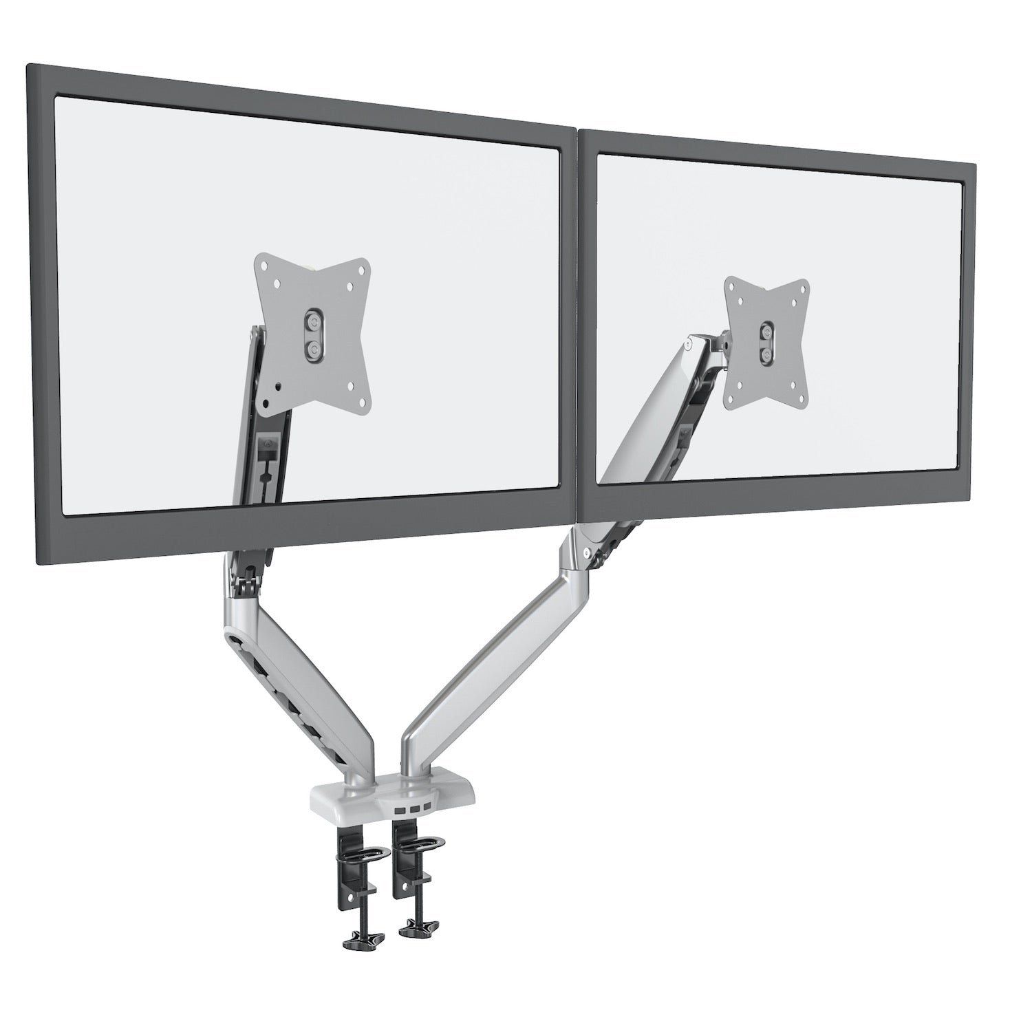 GKU Dual Monitor Desk Mount Arm With USB 3.0- ProRiser Gas Spring Monitor Stand