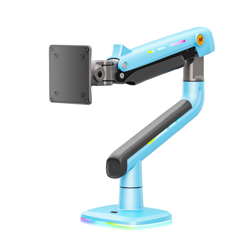 Blue RGB LIGHT Gaming Monitor Arm for Flat/Ultrawide/Curved Screen M7