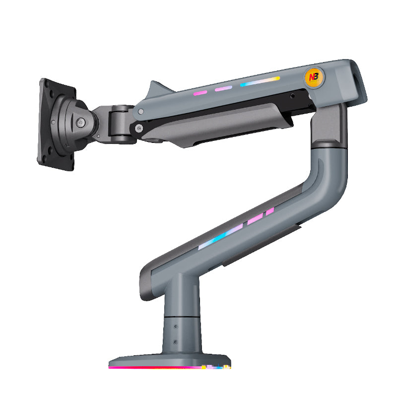 RGB LIGHT Gaming Monitor Arm Mount for Flat/Ultrawide/Curved Screen V6