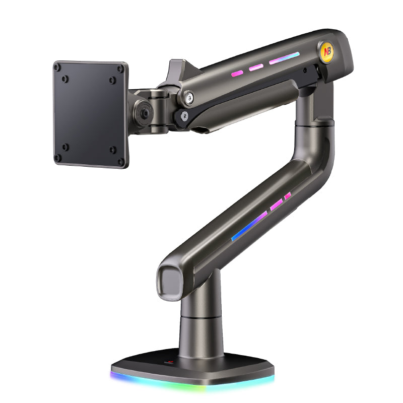 RGB LIGHT Gaming Monitor Arm for Flat/Ultrawide/Curved Mount F5