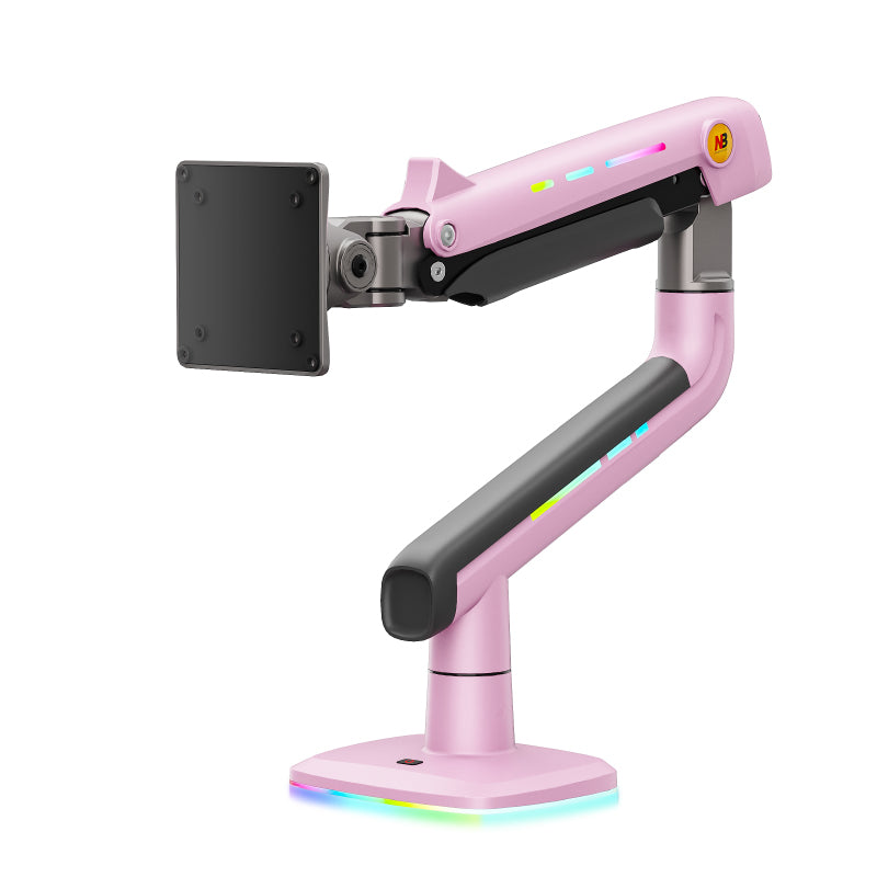 PINK RGB LIGHT Gaming Monitor Arm for Flat/Ultrawide/Curved Screen J5