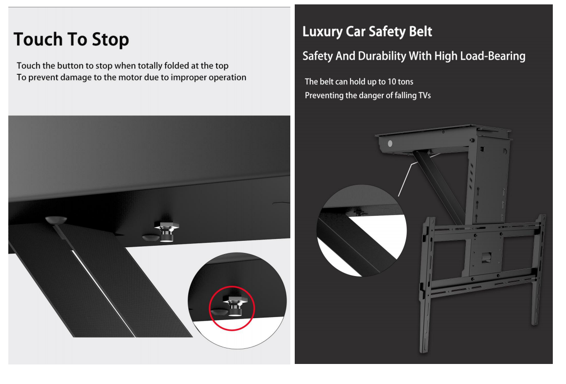 Motorised Flip Down TV Ceiling Mount for 37"-75"TVs