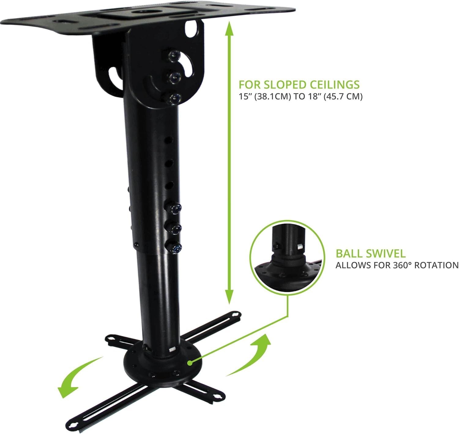 Projector Ceiling mount 37 to 44cm 360 Rotation