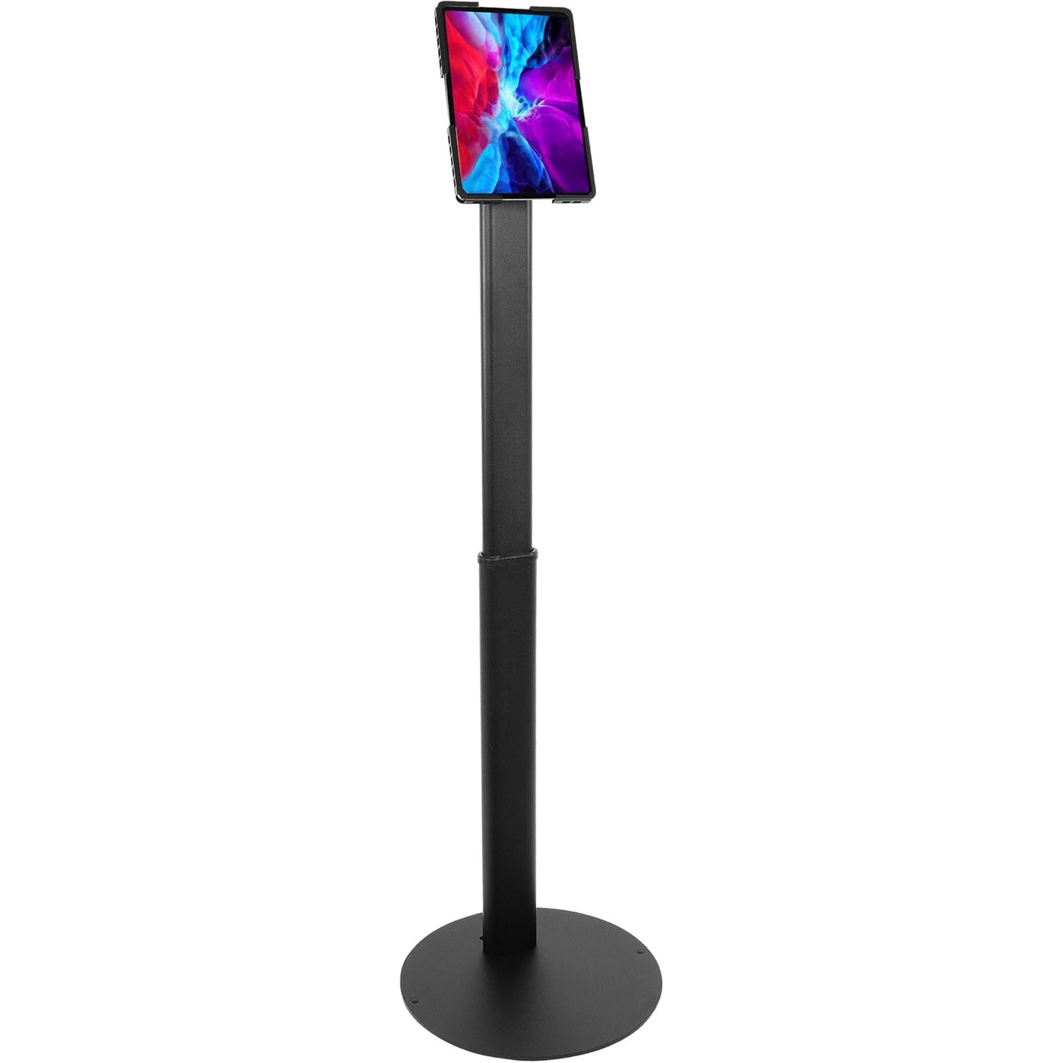 IPAD TABLET Monitor Security Floor Stand Tilt Rotate 70-120CM HEIGHT