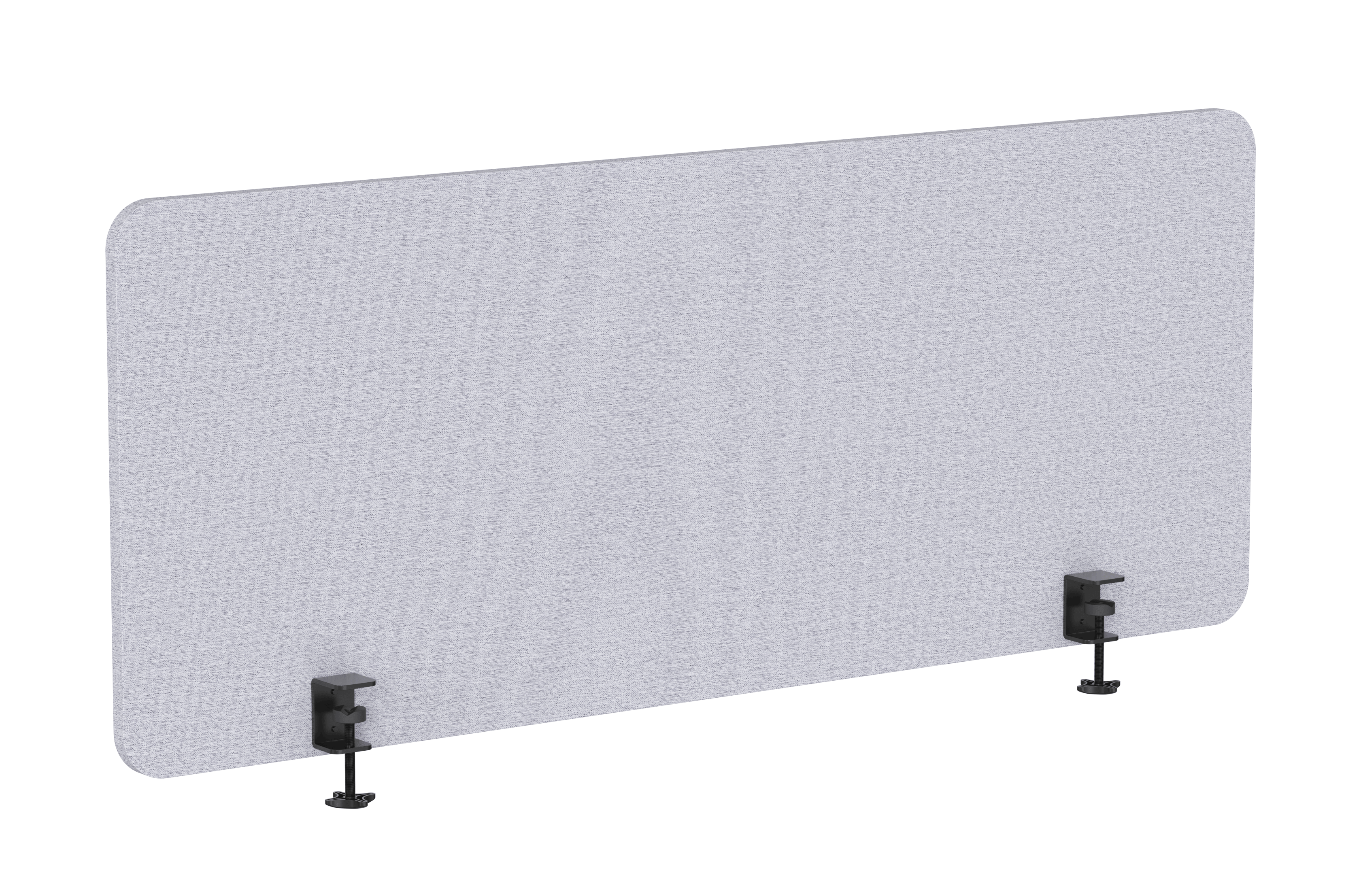 GKU Desk Privacy Panel F047-FS202 | 1500×600mm Grey Acoustic Desk Divider Screen with Dual Mount Brackets