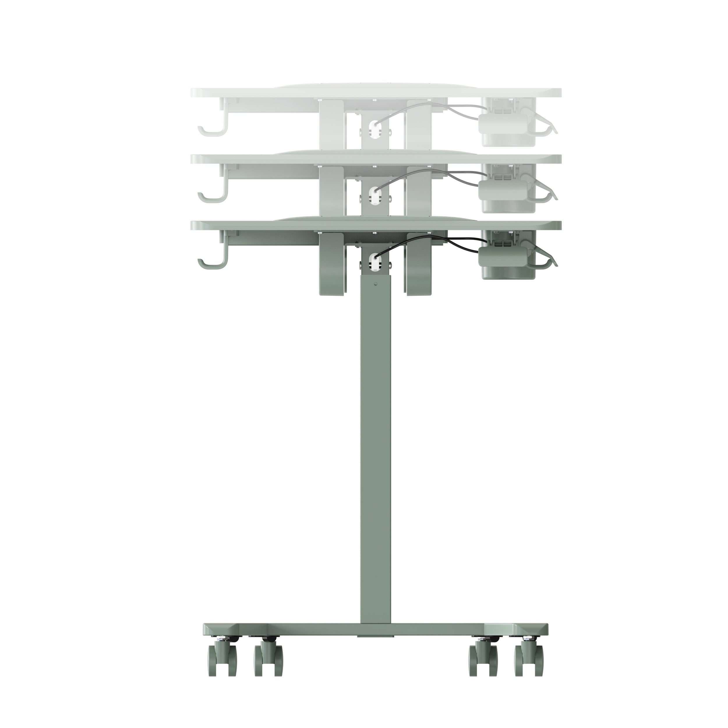 GKU Tiltable Height Adjustable Mobile Sit Stand Desk 700x500mm F047-FA122
