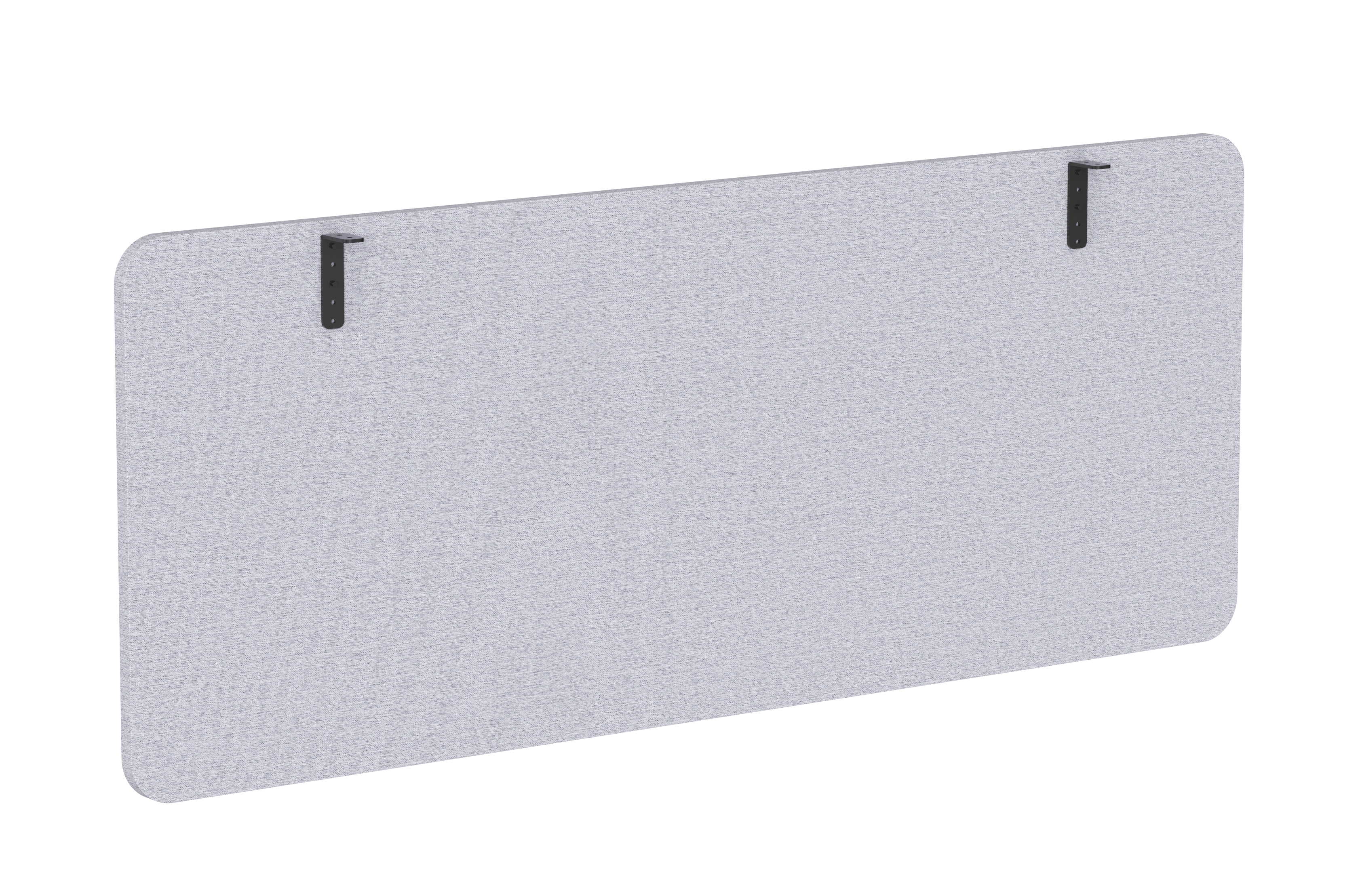 GKU Desk Privacy Panel F047-FS202 | 1500×600mm Grey Acoustic Desk Divider Screen with Dual Mount Brackets