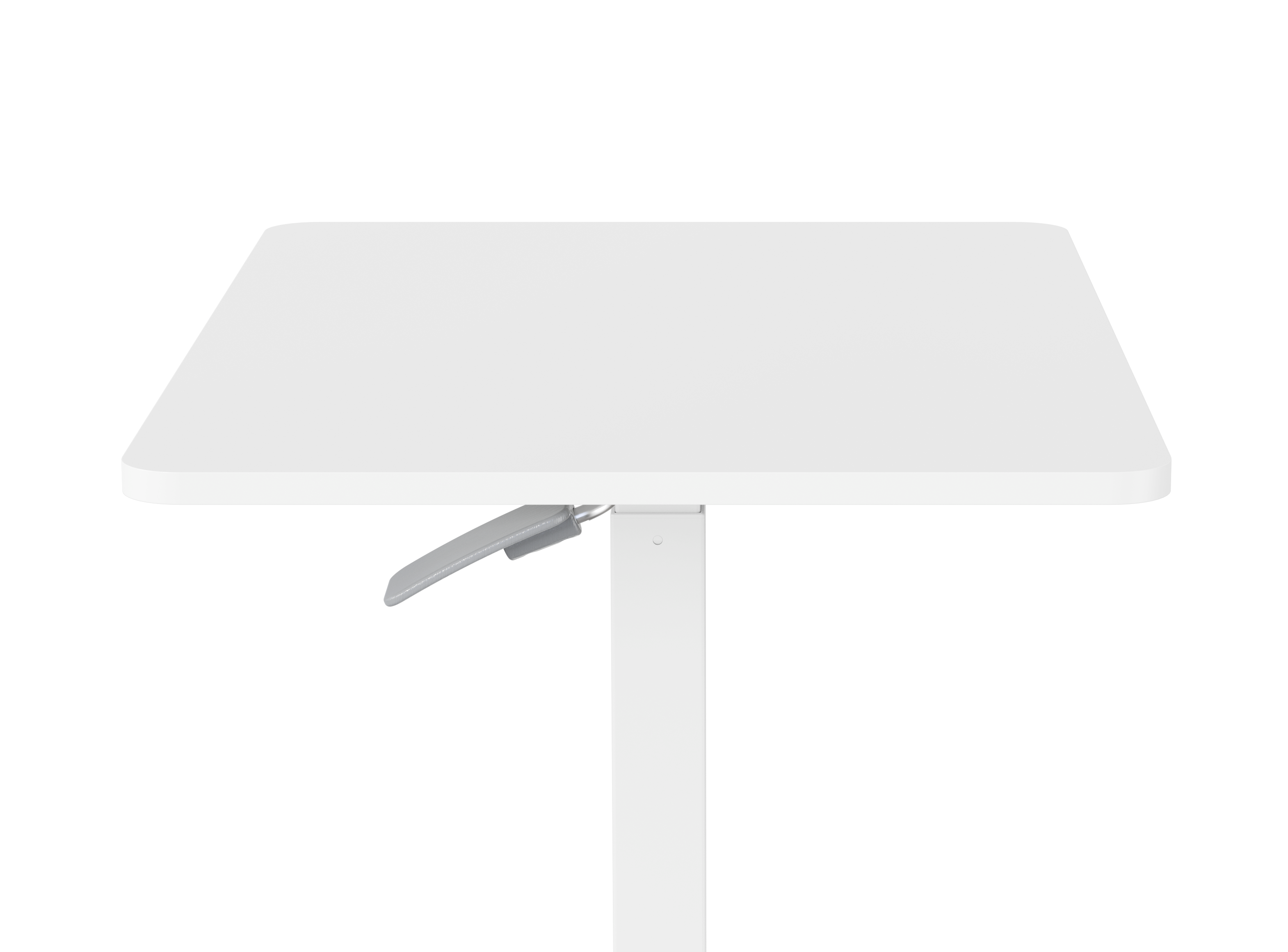 GKU Adjustable Mobile Standing Desk with Wheely & Cup Holder 650x480mm F047-FDS106B-A2,white/cup/ hook