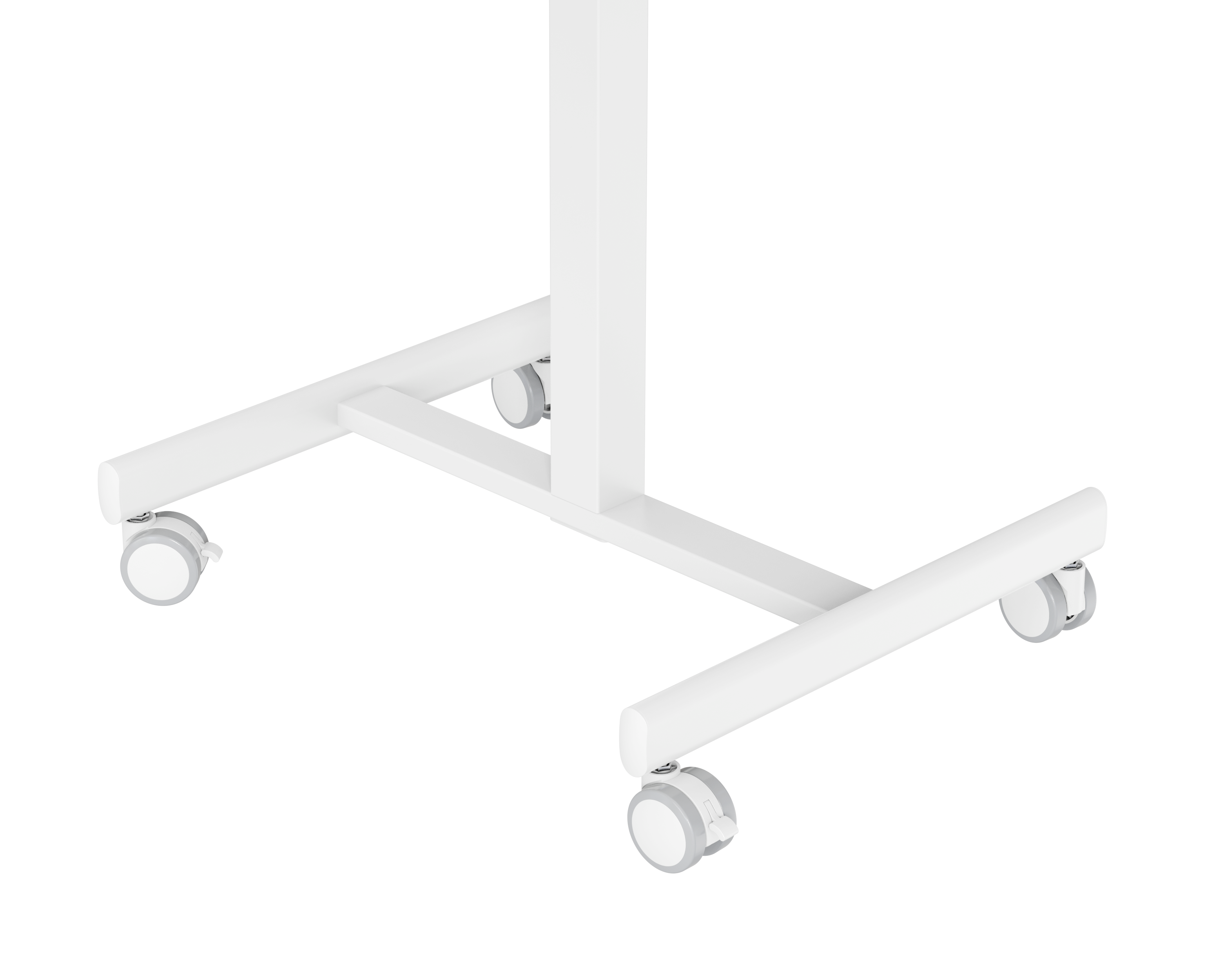 GKU Adjustable Mobile Standing Desk with Wheely & Cup Holder 650x480mm F047-FDS106B-A2,white/cup/ hook