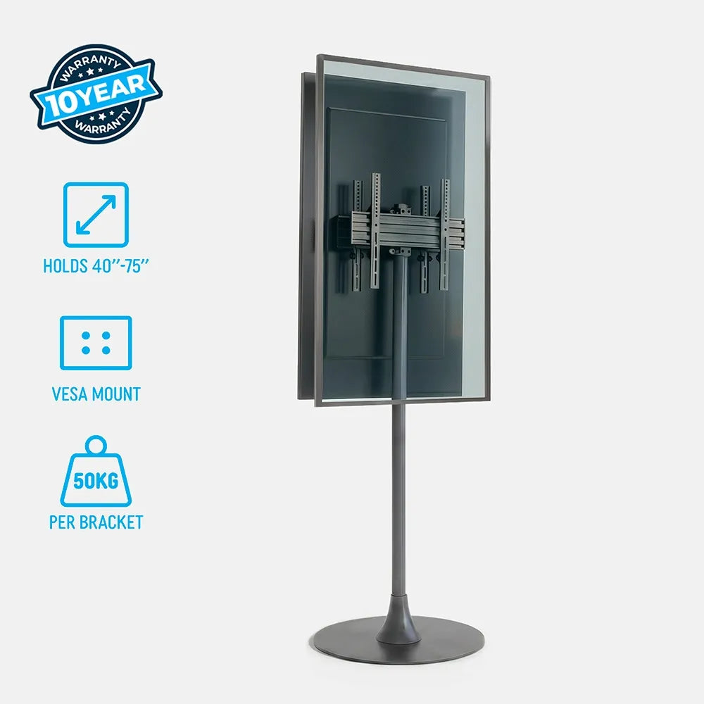 TV Signage Floor Stand – Single or Back-to-Back Display | MTESF02