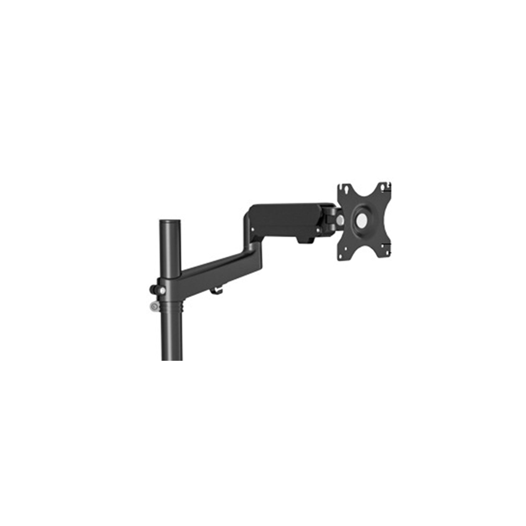TV Monitor floor mobile stand Mount Bracket black marble base Gas Arm Shelf