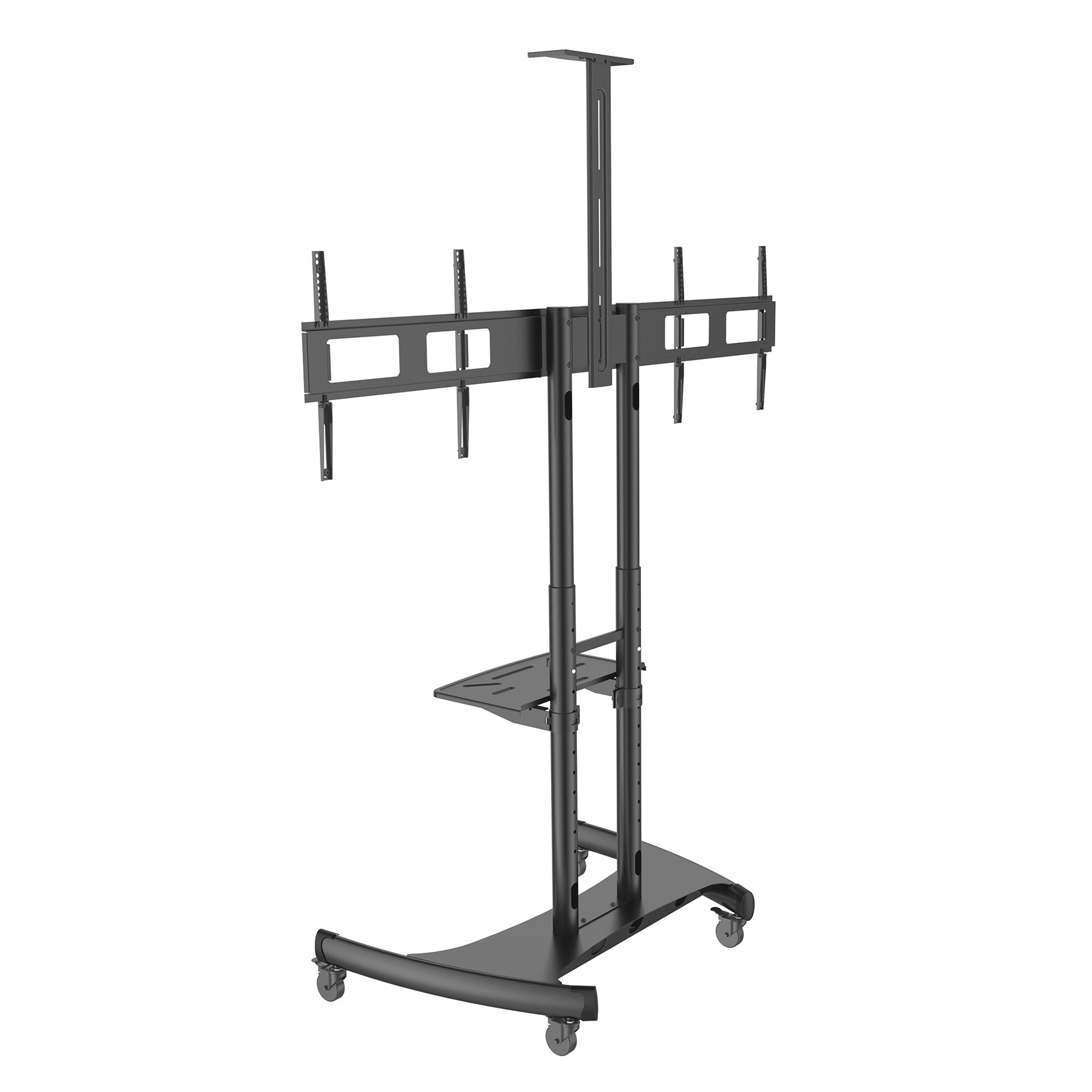 Dual tv dispaly stand on wheels 44-55 inch mc386