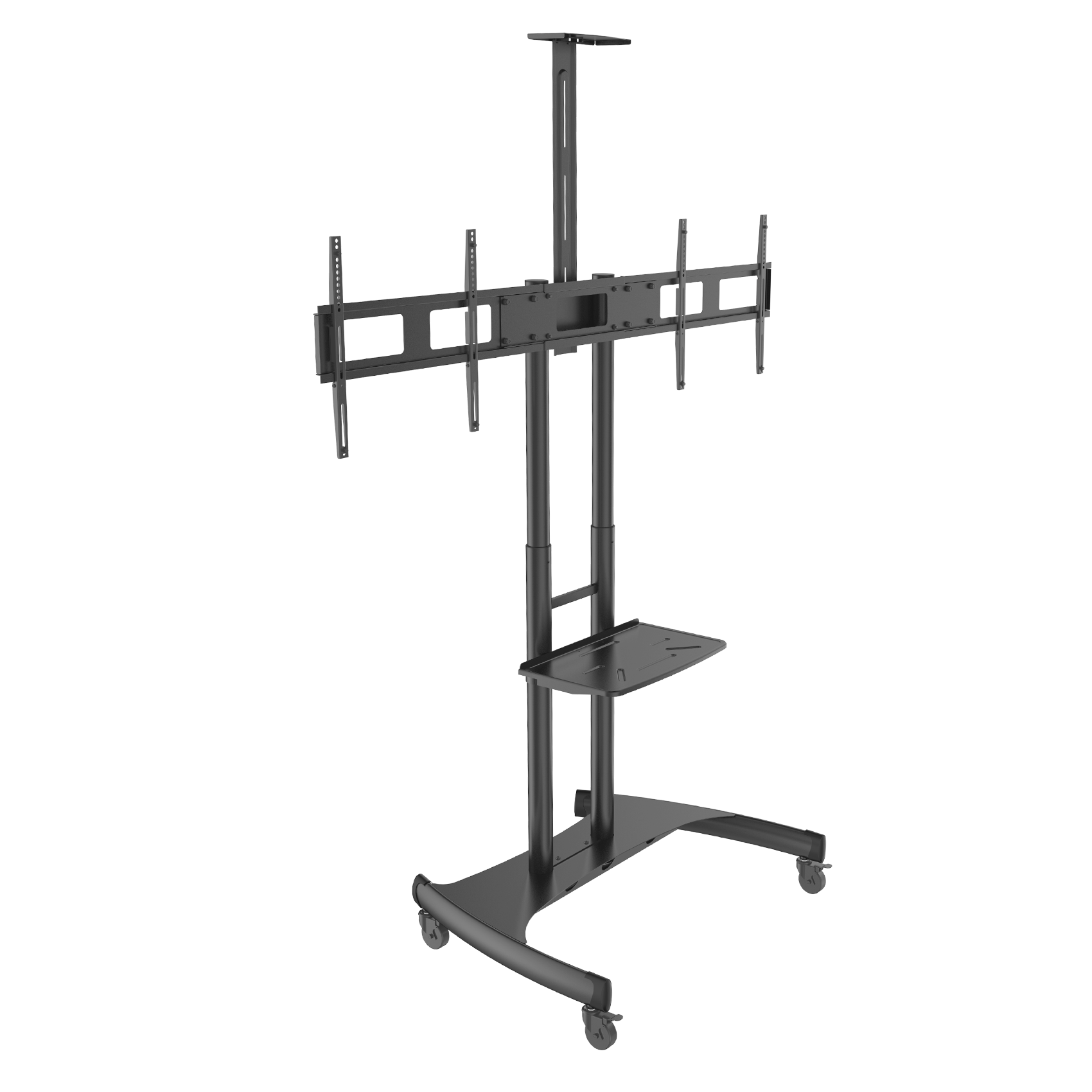 Dual tv dispaly stand on wheels 44-55 inch mc386