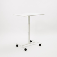 Height Adjustable Desk with wheels - GKU Easy Go white