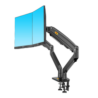F195A NEW Model Dual Screen Desktop Monitor Mount 3-12kg per arm - Black