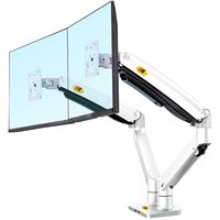 F195A Dual Screen Desktop Monitor Mount White