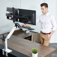 FC24-2A Sit Stand Dual Screen Mount White