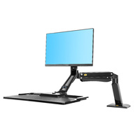 NB Single Monitor & Keyboard FC40-B Sit/Stand Desk - Black