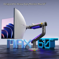 RGB LIGHT Gaming Monitor Arm for Flat/Ultrawide/Curved Mount G60game