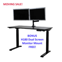 Flexi-Desk HA-119 Electric Sit/Stand Black Desk and Frame