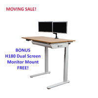 Flexi-Desk HA-120 Electric Sit/Stand Beech Drawing Tilt Desk