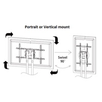 ROTATABLE TV TROLLEY STAND  LANDSCAPE / PORTRAIT 32"-70" 