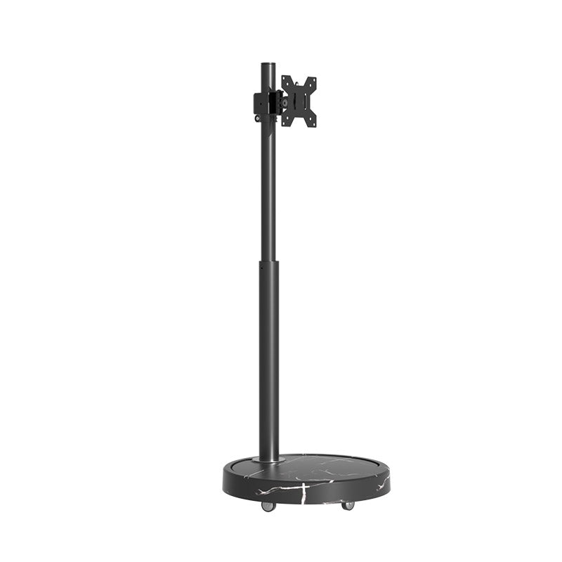 TV Monitor floor mobile stand black marble base-vesa 100 floor stand