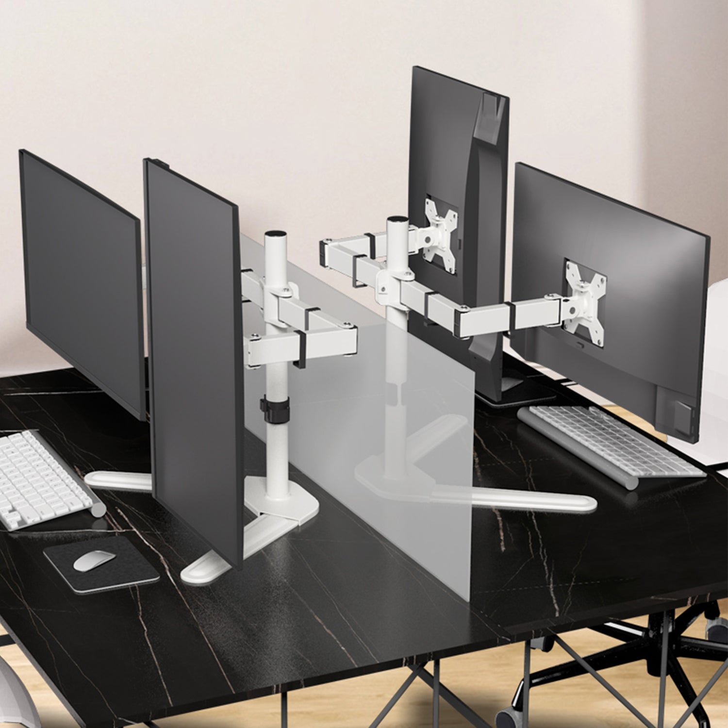 Vbase dual Monitor Desk Mount stand rotation 10 to 32 inch dz18