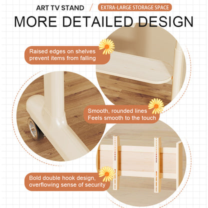 Cream Art Mobile TV Stand Trolley 32-86 inch