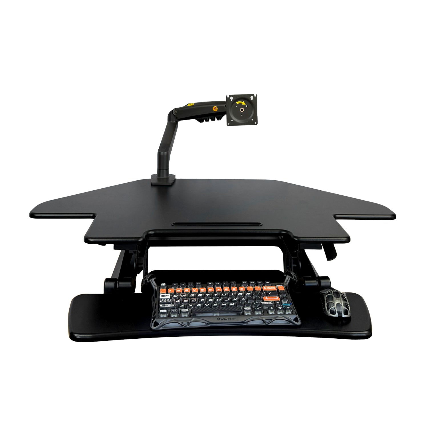 Sit Stand Desk Adjustable Riser Ergonomic Work Station Corner 1000x600mm GLD07T