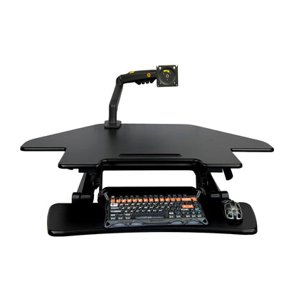 Sit Stand Desk Adjustable Riser Ergonomic Work Station Corner 1000x600mm GLD07T