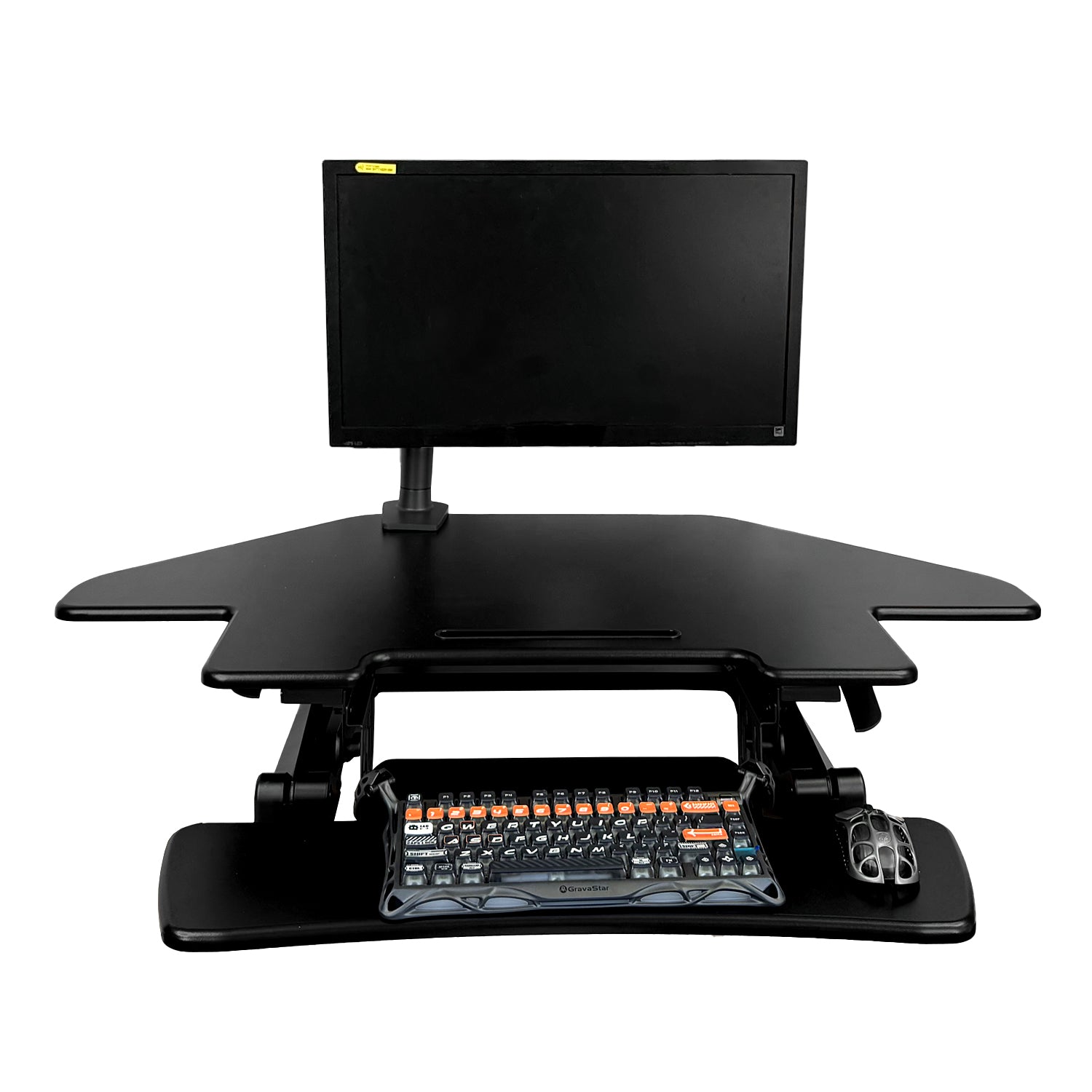 Sit Stand Desk Adjustable Riser Ergonomic Work Station Corner 1000x600mm GLD07T