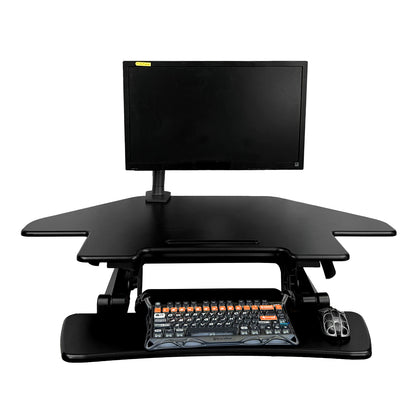 Sit Stand Desk Adjustable Riser Ergonomic Work Station Corner 1000x600mm GLD07T